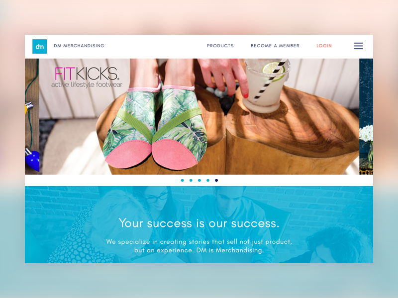 DM Merchandising homepage